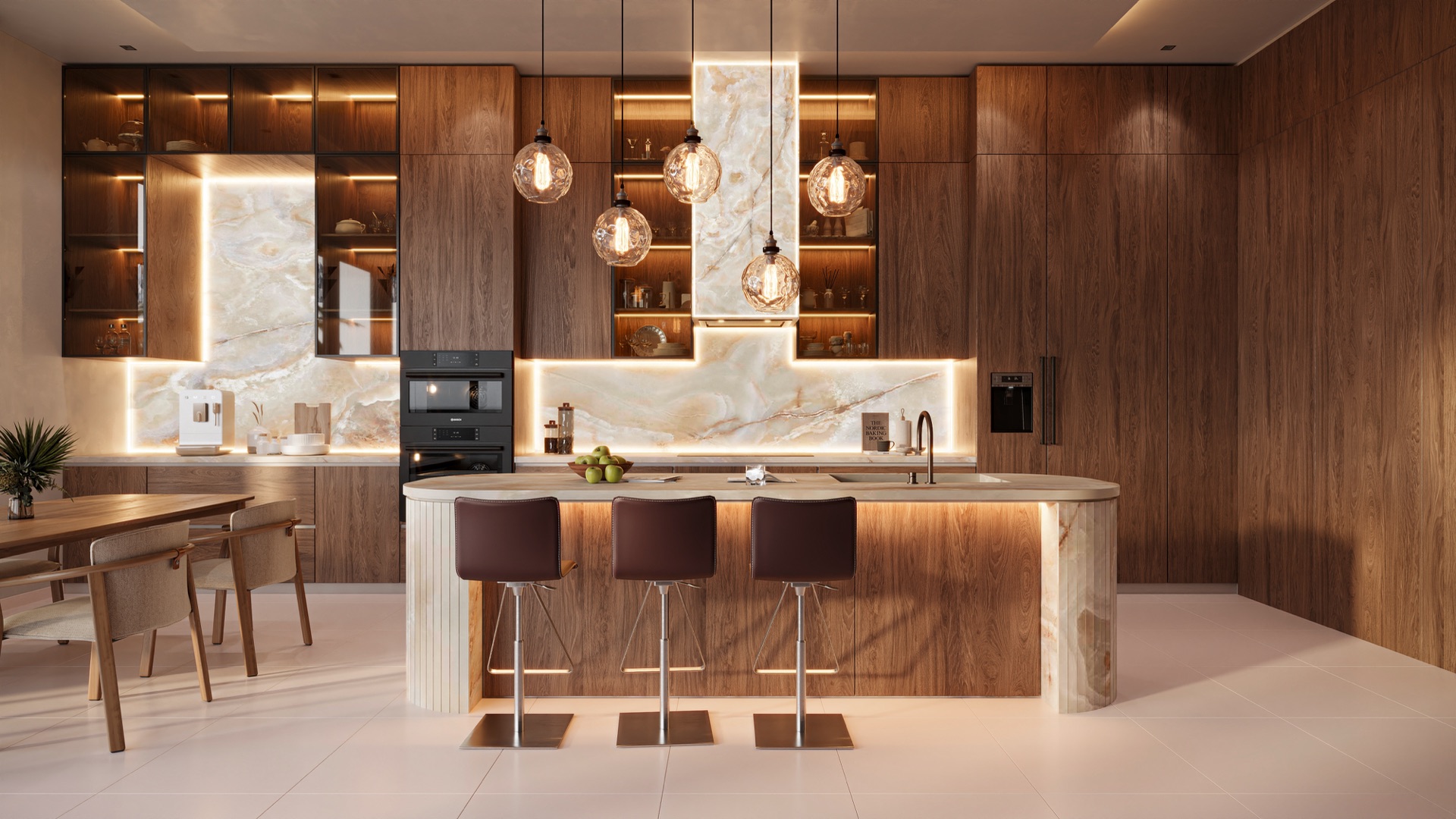 RAL 7030 // OAK MARBLE BATHROOM